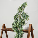Artificial eucalyptus rattan leaves for indoor and outdoor decoration