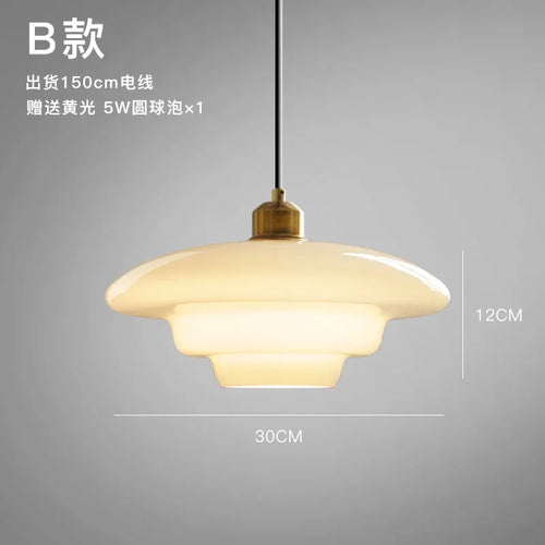 Decorative designer glass pendant light for modern interiors - vue 10 sur 9