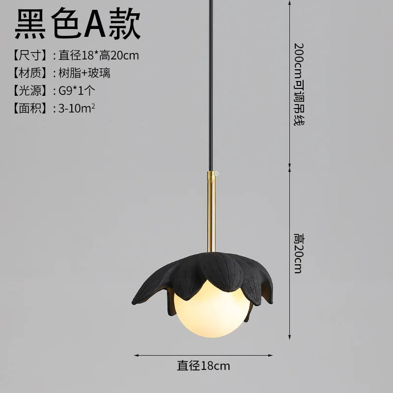 modern resin pendant light for elegant interior decoration - vue 18 sur 22