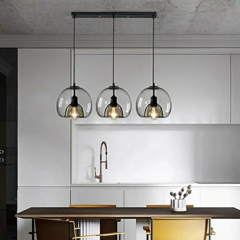 Modern glass chandelier for indoor pendant lighting