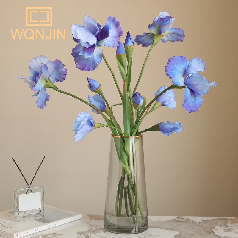 Artificial iris flower branch for wedding and party decoration
