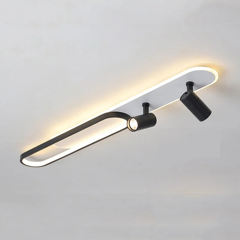 Modern LED ceiling lamp with decorative spotlight - vue 3 sur 12