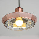 Rose gold glass pendant light for kitchen and restaurant