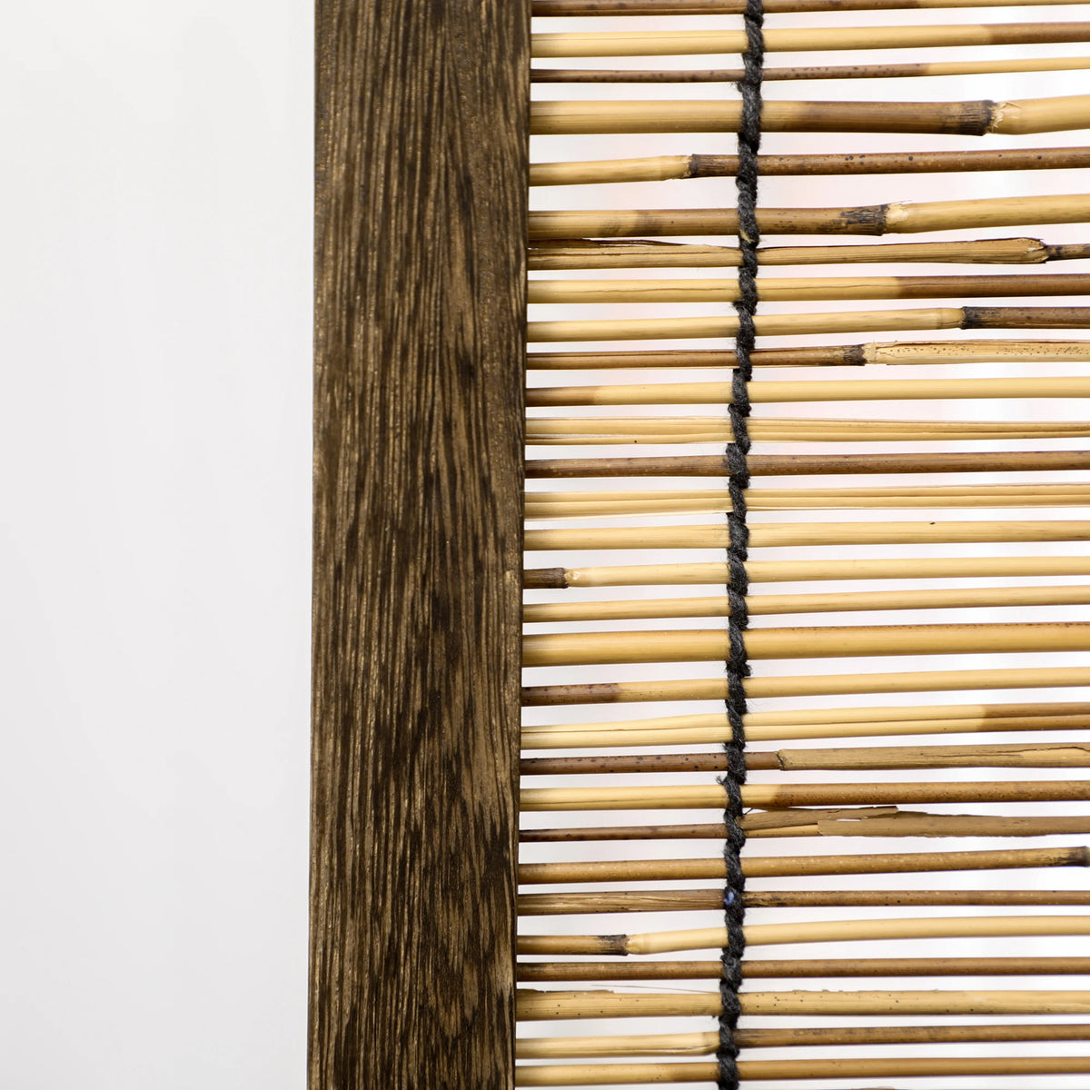 HOMCOM 4 panel folding wooden and Reed 160x1.8x170 cm Natural - vue 4 sur 7