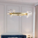 Adjustable height bubble ball LED pendant light