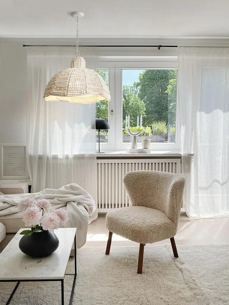 Vintage wooden LED chandelier for interior decoration