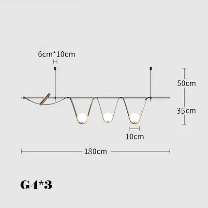 Minimalist creative LED pendant light for indoor lighting - vue 10 sur 9