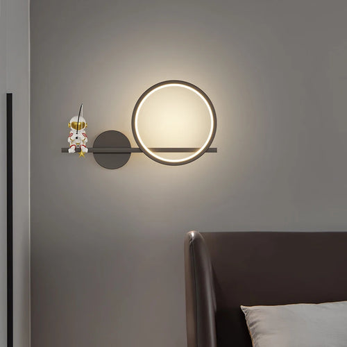 Astronaut moon planet LED wall light nordic style 2022 - vue 5 sur 18