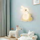 Cute rabbit LED wall lamp for children's bedroom nursery modern warm bedside light