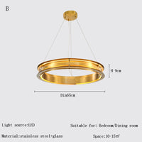 Minimalist Italian post-modern LED ring chandelier