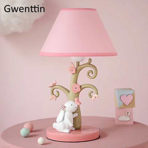 Decorative cartoon rabbit table lamp for children - vue 4 sur 7