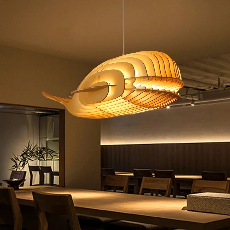 Modern and creative whale-shaped pendant light