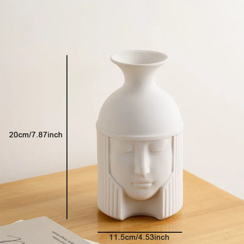 Greek ceramic vase human head for interior decoration - vue 7 sur 9