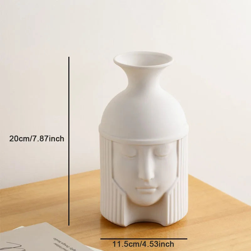 Greek ceramic vase human head for interior decoration - vue 6 sur 9