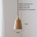 Loft wood LED pendant lamp modern lampshade home decoration lighting
