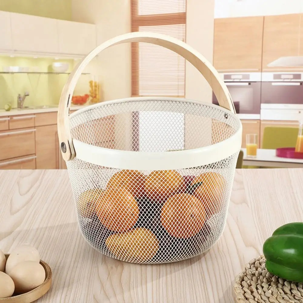 Lightweight and elegant foldable iron storage basket