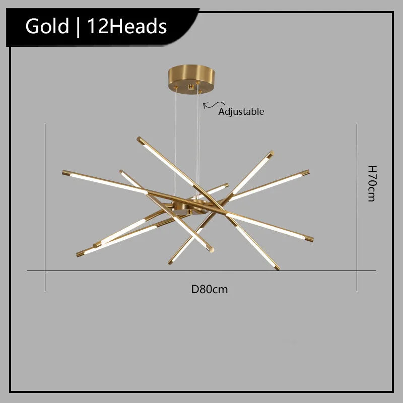 Winfordo creative design decorative LED pendant chandelier - vue 14 sur 14