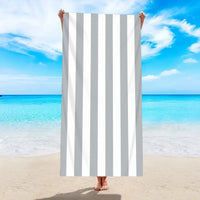 Quick-drying striped beach towel absorbent