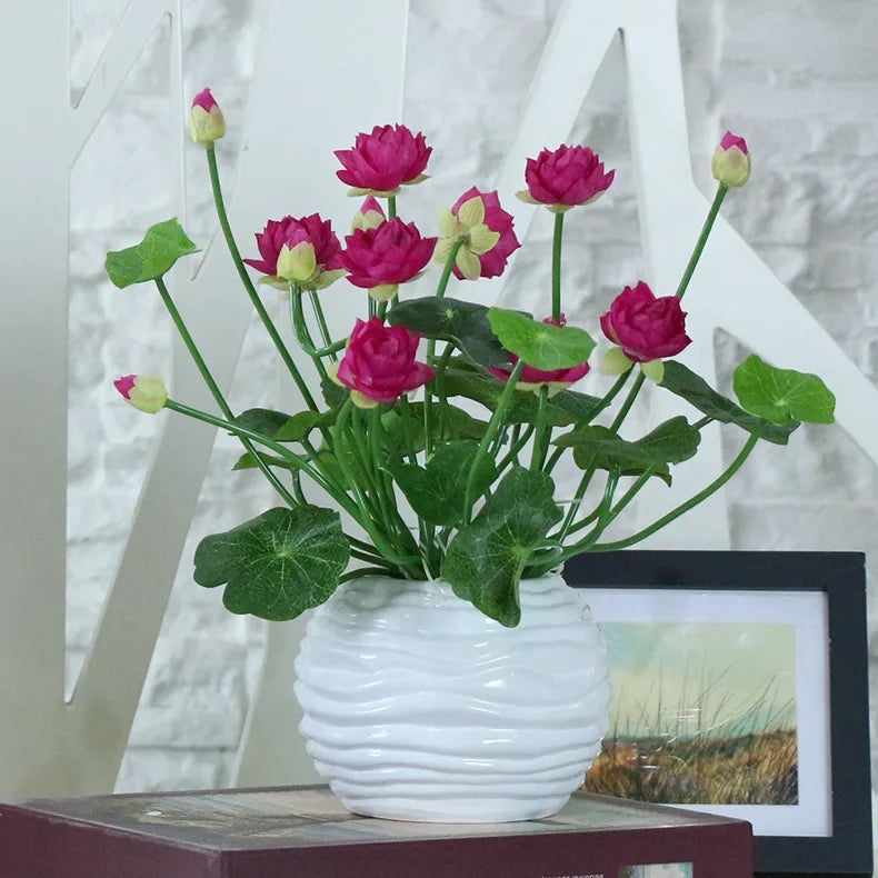 Mini artificial silk plants for indoor, garden and table decoration