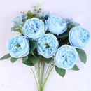 Artificial silk rose bouquet for home decoration