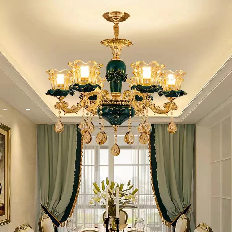 Ceramic chandelier for an elegant and modern interior - vue 5 sur 16