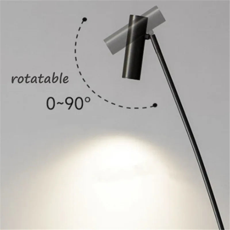 Nordic minimalist adjustable LED floor lamp for indoor use - vue 6 sur 14