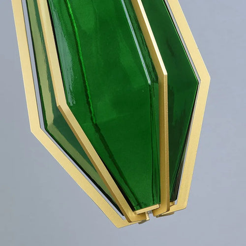 Art deco diamond pendant light for indoor and outdoor lighting - vue 6 sur 15