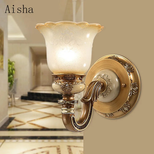 Luxury double head retro glass wall light - vue 2 sur 8