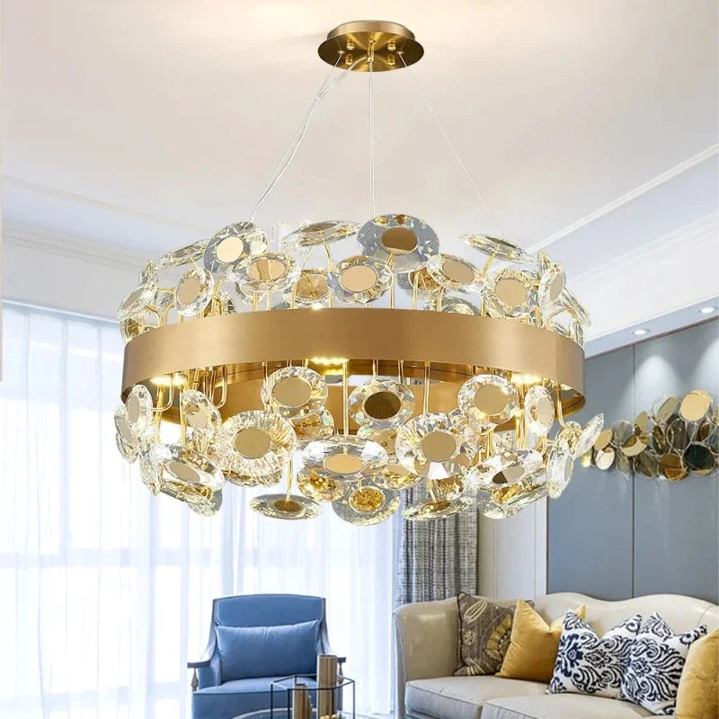 Italian design crystal chandelier for elegant interior decor