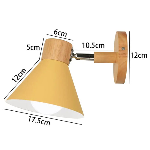Nordic wooden LED wall light modern home decor - vue 13 sur 23