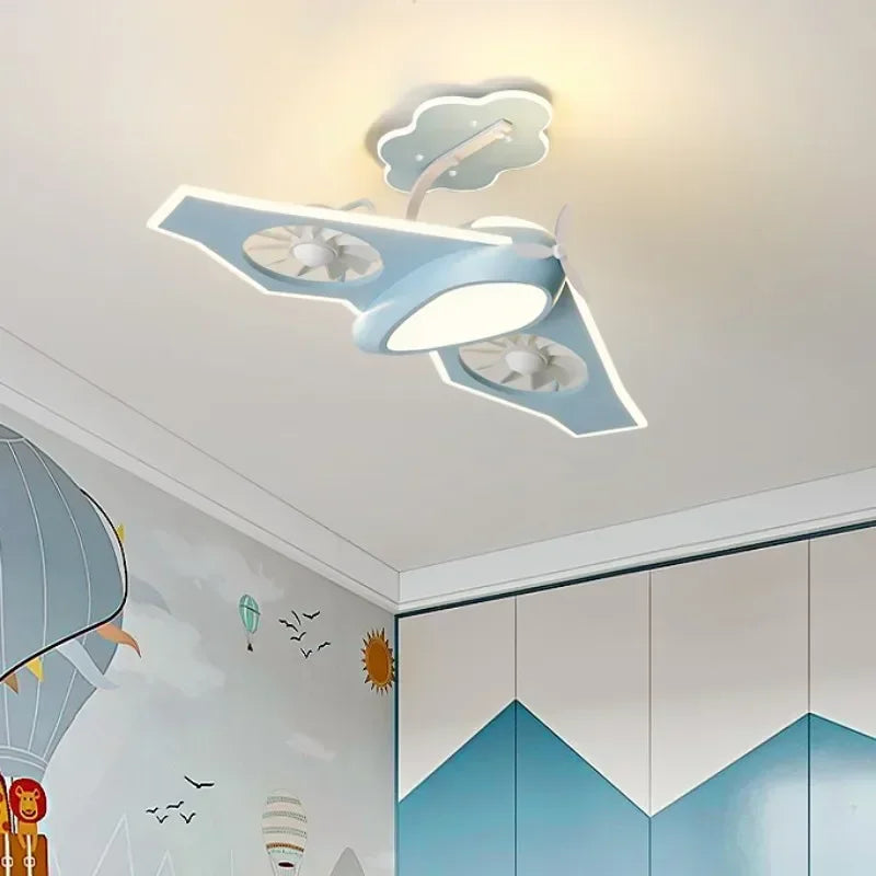 Modern design electric ceiling fan light for children's room