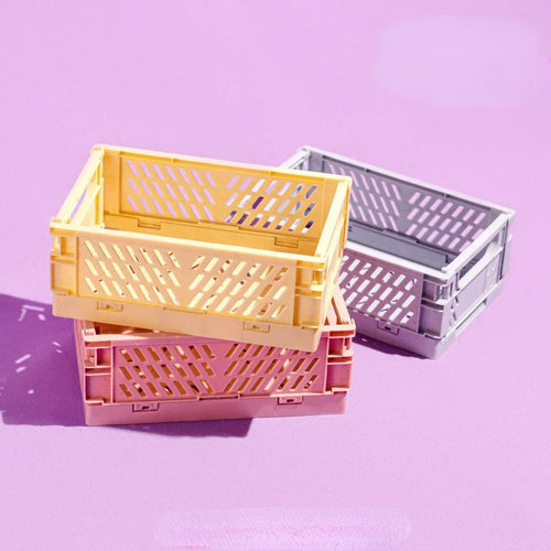 foldable storage basket for makeup jewelry toys and more - vue 3 sur 28