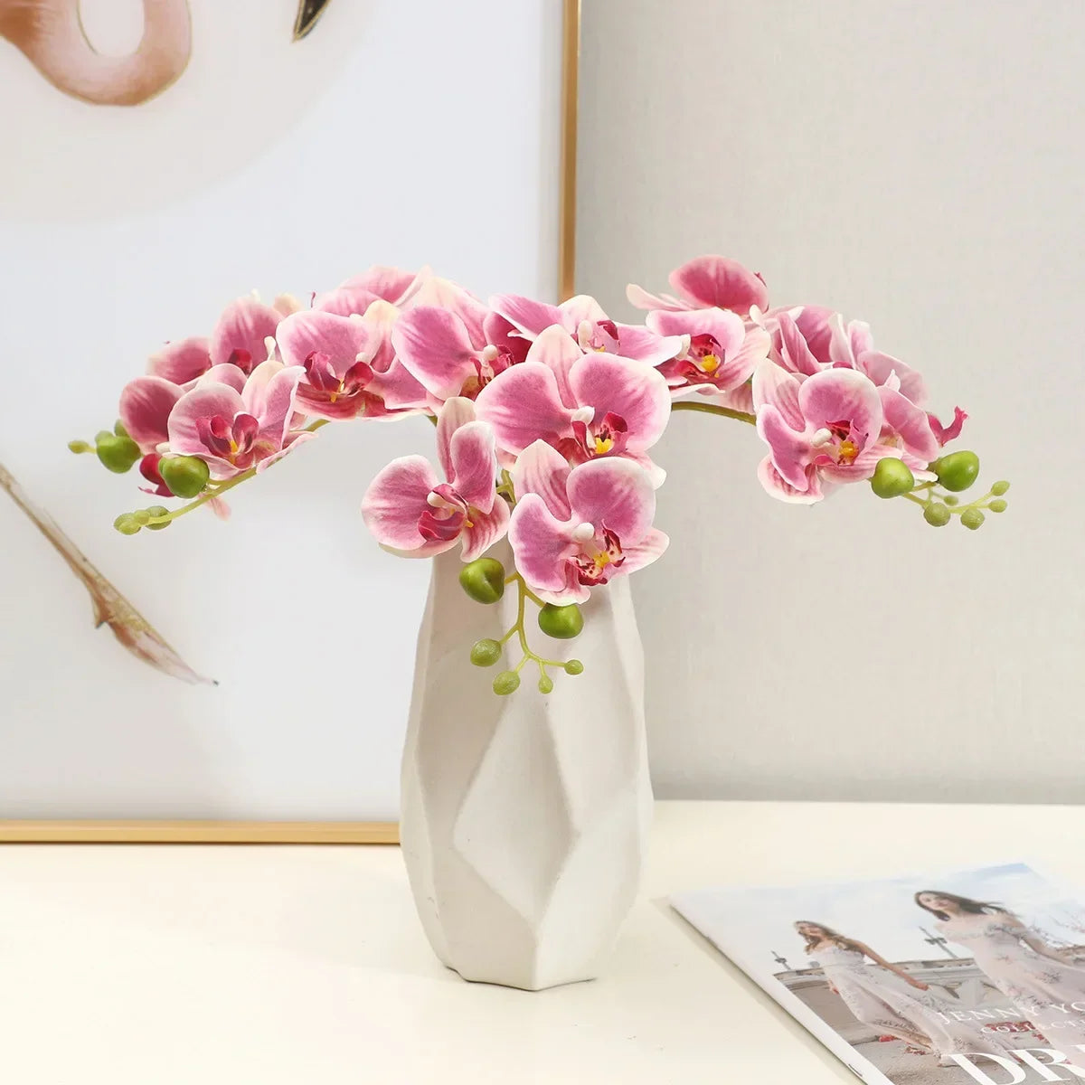 Realistic artificial phalaenopsis flowers for various decorations