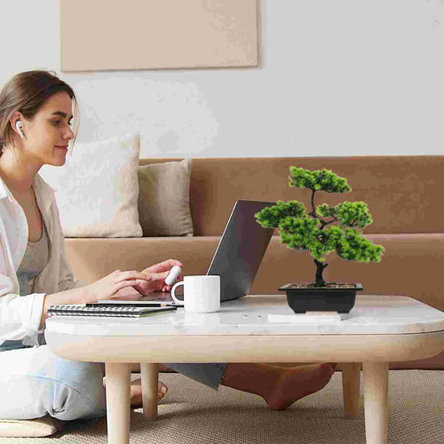 Artificial juniper bonsai for zen interior decoration - vue 5 sur 6