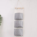 three-layer cotton and linen hanging storage bag