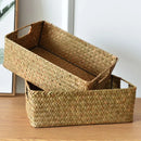 large woven seagrass basket for storage and decoration