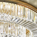 Gold modern crystal chandelier LED ceiling light for living room