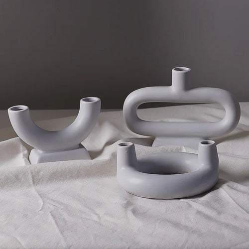 Nordic concrete candle holder for modern interior decor - vue 6 sur 14