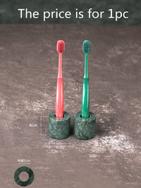 organized marble bathroom accessory set