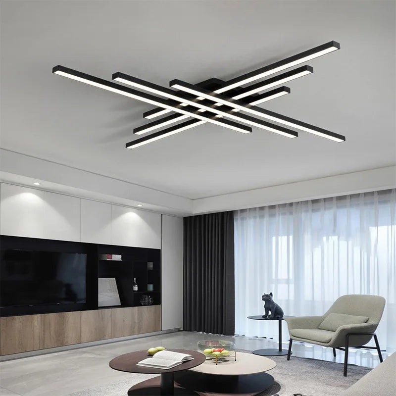 Long LED strip ceiling light