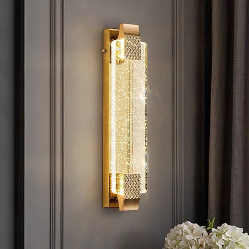 Modern crystal wall light for decorative indoor lighting - vue 3 sur 9
