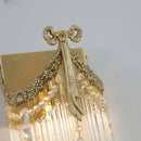 Vintage crystal and brass wall light for elegant interiors