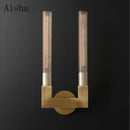 Retro clear glass wall light for interior decoration