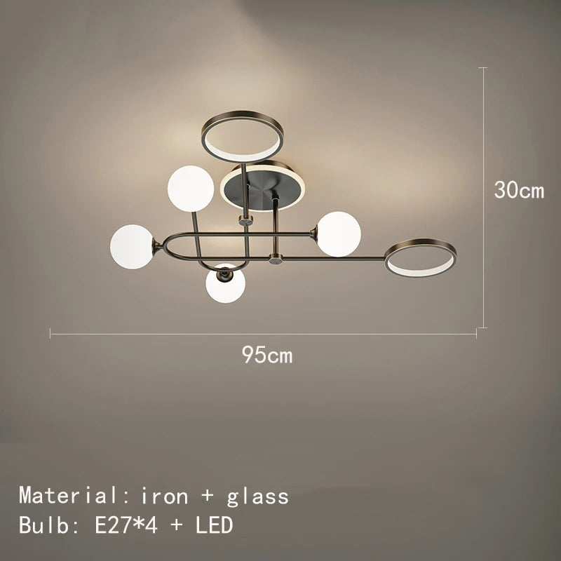 Modern glass LED chandelier
