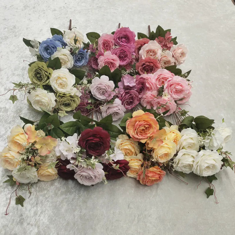 Silk rose bouquet for wedding and garden decoration