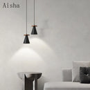 Elegant walnut wood and copper pendant light for sophisticated interiors
