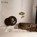 Artistic pleated pendant light for café, restaurant and shop