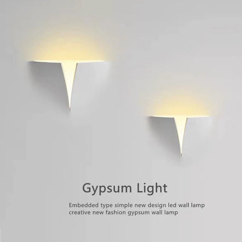 Creative gypsum LED wall light for hotel and hallway
