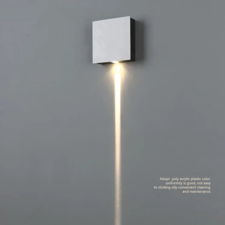 Minimalist square LED wall light - vue 6 sur 15