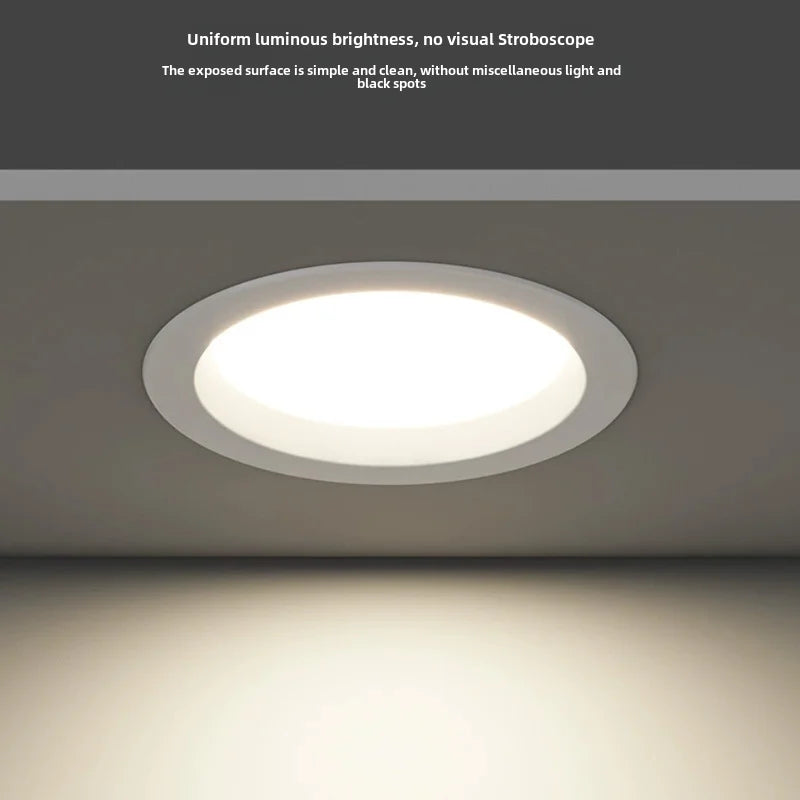 Anti-fog recessed spotlight with variable three-colour anti-glare light - vue 3 sur 6